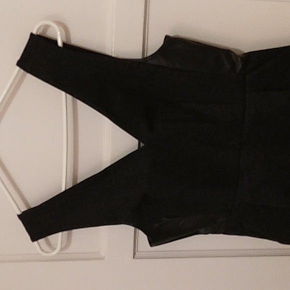 Madewell GRAY Ponte Knit Sheath Dress leather panel Jumper sz 4 Career - Picture 11 of 17